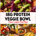 Colorful dishes from a 7-day Meal Plan With Snacks featuring fresh produce inspired by Skinny Taste Recipes and a 28-day Vegetarian Meal Plan.